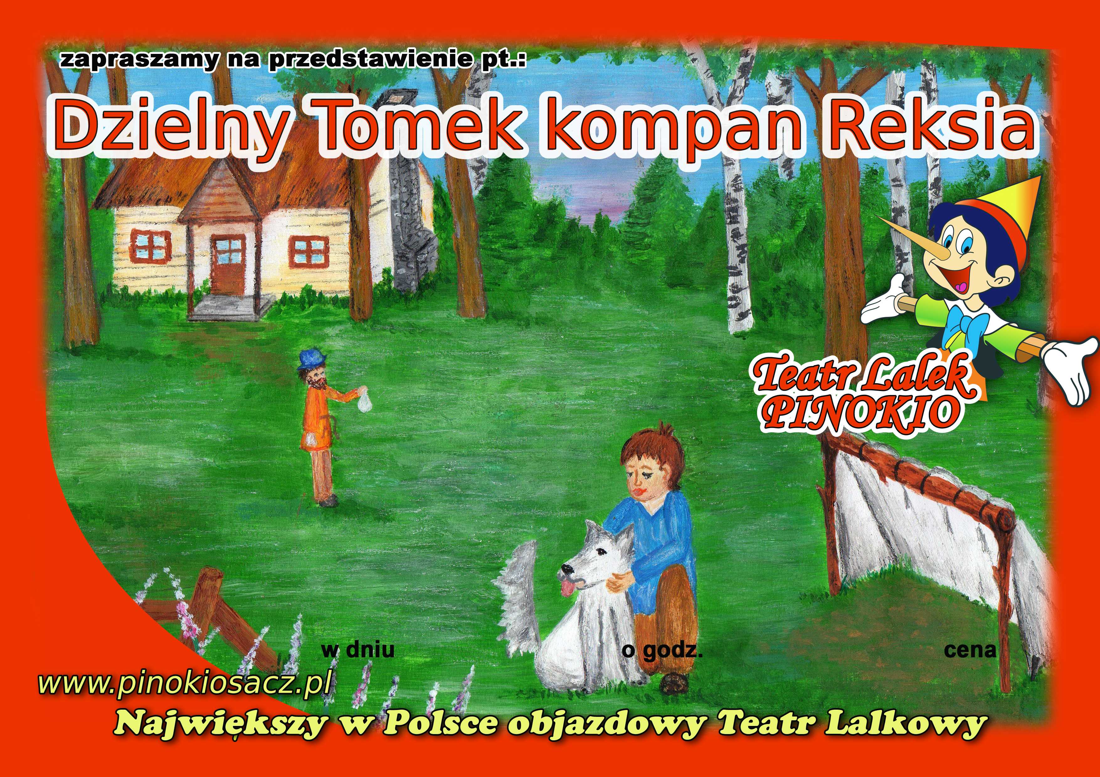 Dzielny Tomek Kompan Reksia Teatr Lalek Pinokio www.pinokiosacz.pl, spektakle dla dzieci